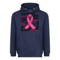 Navy breast cancer ribbon Heavyweight Hoodie - JahusDesignShop