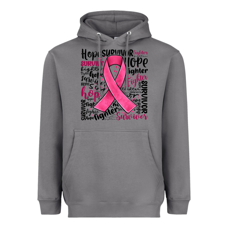 Breast Cancer Ribbon Heavyweight Hoodie by JahusDesignShop | Teevron