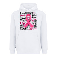 White breast cancer ribbon Heavyweight Hoodie - JahusDesignShop