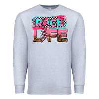 Heather Grey race life Premium Sweatshirt - AdoDesignShop