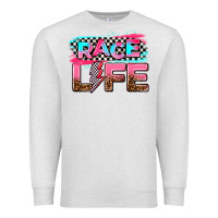 Oatmeal Heather race life Premium Sweatshirt - AdoDesignShop