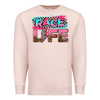 Pale Pink race life Premium Sweatshirt - AdoDesignShop
