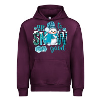 Mauve Wine up to snow good and cute snowman Urban Hoodie - NancyCooperArtShop