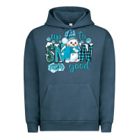 Pigment Midnight Navy up to snow good and cute snowman Urban Hoodie - NancyCooperArtShop