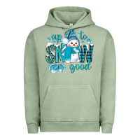 Pigment Oil Green up to snow good and cute snowman Urban Hoodie - NancyCooperArtShop
