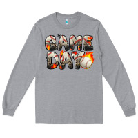 Heather Grey game day baseball leopard Long Sleeve Tee - Zillion Design Studio