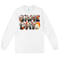 White game day baseball leopard Long Sleeve Tee - Zillion Design Studio