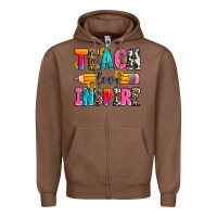 Chestnut teach love inspire Zipper Hoodie - Zillion Design Studio