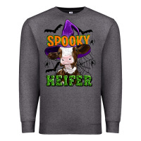 Charcoal Heather Spooky heifer halloween Premium Sweatshirt - Artiststas