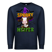Navy Spooky heifer halloween Premium Sweatshirt - Artiststas