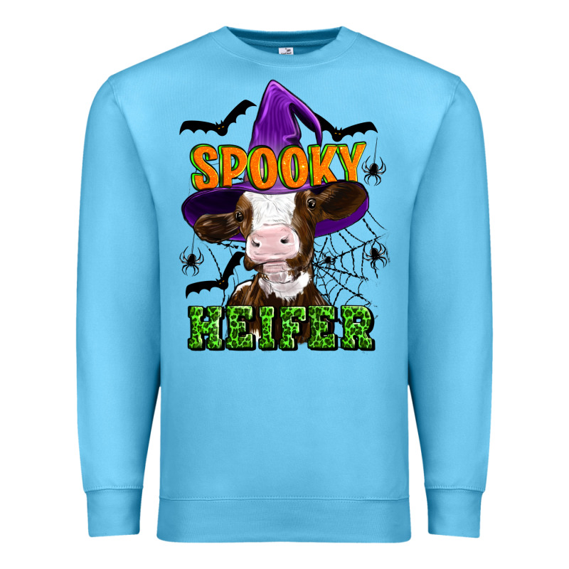 Spooky Heifer Halloween Premium Sweatshirt by Artiststas | Teevron