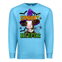 Ocean Blue Spooky heifer halloween Premium Sweatshirt - Artiststas