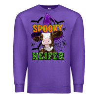 Purple Spooky heifer halloween Premium Sweatshirt - Artiststas