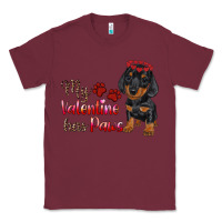 Burgundy my valentine has paws Classic Tee - RanaPortraitStore