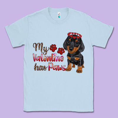 My Valentine Has Paws Classic Tee Designed By Ranaportraitstore