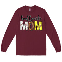 Burgundy ballpark mom Long Sleeve Tee - texasbilliewilder