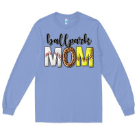 Colony Blue ballpark mom Long Sleeve Tee - texasbilliewilder