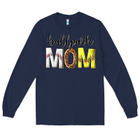 Navy ballpark mom Long Sleeve Tee - texasbilliewilder