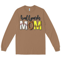 Toasted Coconut ballpark mom Long Sleeve Tee - texasbilliewilder