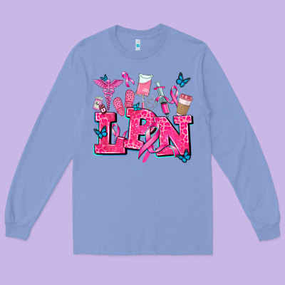 Lpn Cancer  Nurse With Long Sleeve Tee Designed By Adodesignshop