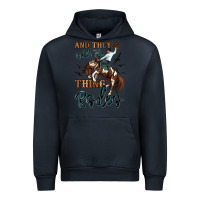 Navy and they call the thing rodeo cowboy Urban Hoodie - MaliasSmallBusiness