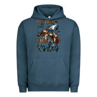 Pigment Midnight Navy and they call the thing rodeo cowboy Urban Hoodie - MaliasSmallBusiness