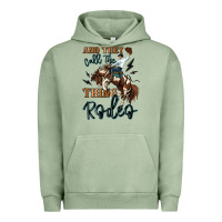 Pigment Oil Green and they call the thing rodeo cowboy Urban Hoodie - MaliasSmallBusiness