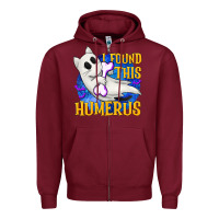 Burgundy I Found This Humerus Zipper Hoodie - texasbilliewilder