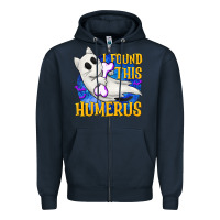 Navy I Found This Humerus Zipper Hoodie - texasbilliewilder