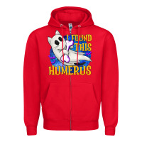 Red I Found This Humerus Zipper Hoodie - texasbilliewilder