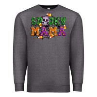 Charcoal Heather Spooky mama Premium Sweatshirt - Artiststas