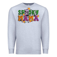 Heather Grey Spooky mama Premium Sweatshirt - Artiststas