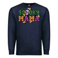 Navy Spooky mama Premium Sweatshirt - Artiststas