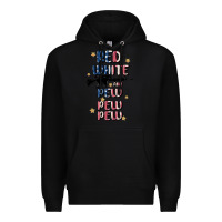 Black red white and pew pew pew Premium Hoodie - MaliasSmallBusiness