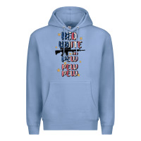 Colony Blue red white and pew pew pew Premium Hoodie - MaliasSmallBusiness