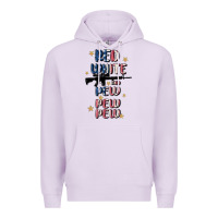 Lilac red white and pew pew pew Premium Hoodie - MaliasSmallBusiness