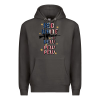 Smoke red white and pew pew pew Premium Hoodie - MaliasSmallBusiness