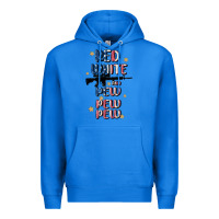 True Royal red white and pew pew pew Premium Hoodie - MaliasSmallBusiness