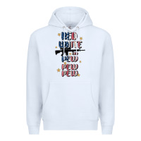 White red white and pew pew pew Premium Hoodie - MaliasSmallBusiness