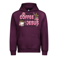 Mauve Wine give me coffee jesus Urban Hoodie - MaliasSmallBusiness
