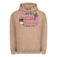Pigment Burro give me coffee jesus Urban Hoodie - MaliasSmallBusiness