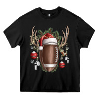 Black christmas football Heavy Core Tee - SublimationCraftShop
