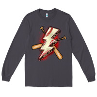 Smoke baseball lightning bolt Long Sleeve Tee - Zillion Design Studio