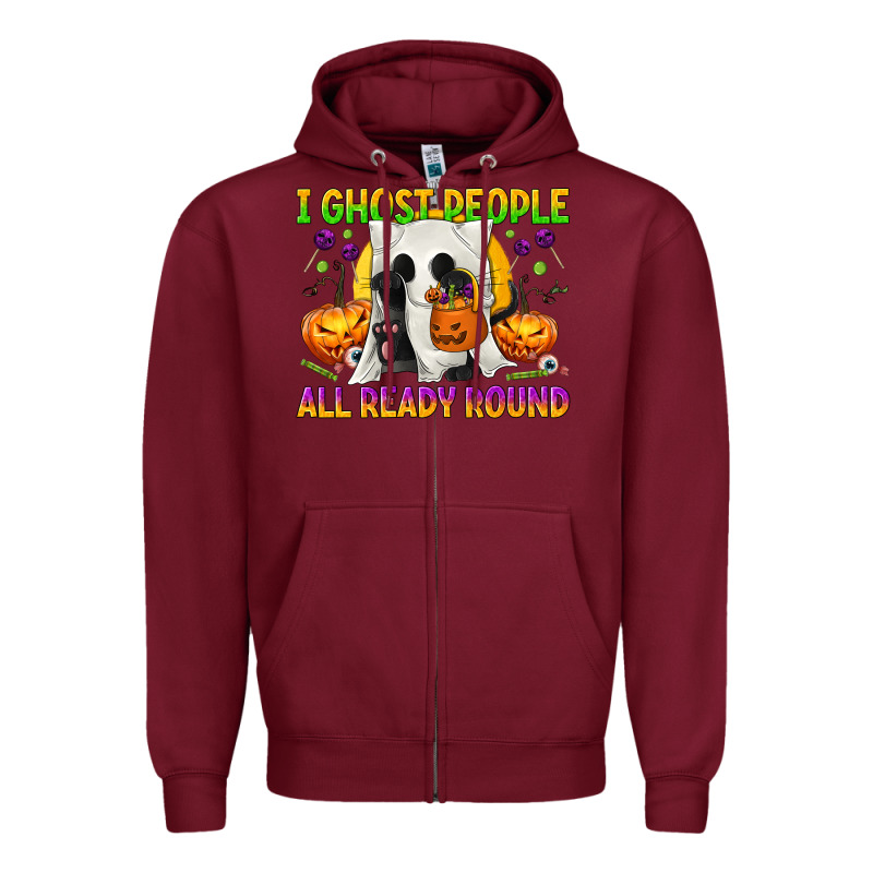 I Ghost People All Ready Round Zipper Hoodie by texasbilliewilder | Teevron
