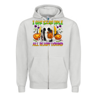 Dove Grey I Ghost People All Ready Round Zipper Hoodie - texasbilliewilder