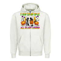 Oatmeal Heather I Ghost People All Ready Round Zipper Hoodie - texasbilliewilder