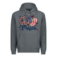 Rock peace love 'merica Premium Hoodie - MaliasSmallBusiness