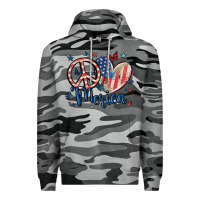 Slate Camo peace love 'merica Premium Hoodie - MaliasSmallBusiness