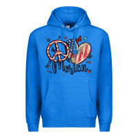 True Royal peace love 'merica Premium Hoodie - MaliasSmallBusiness