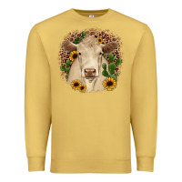Charolais Leopard Cactus Sunflower Premium Sweatshirt | Teevron